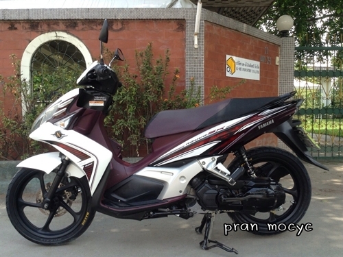 ขายรถมอเตอร์ไซค์มือสองyamaha nouvo sx สีขาวม่วงปี2556