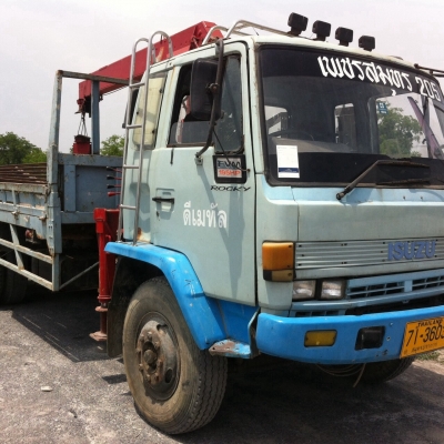 ขาย 10 ล้อ ร็อคกี้ 175 เพลาเดียว ติดเครน 3 ตัน 3 ปลอก 2 ชัก เครนTADANOยาว 7 เมตร