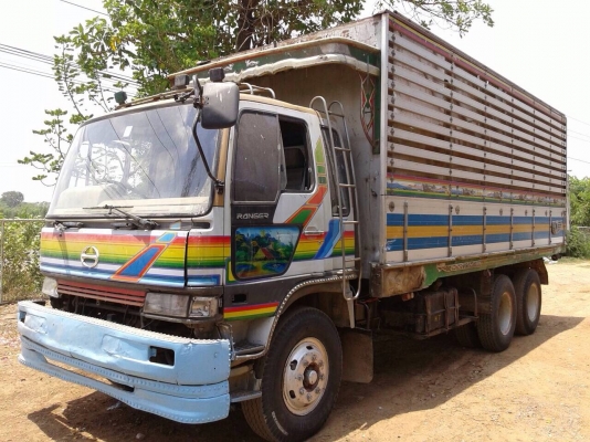 ขายรถบรรทุกสิบล้อดัมพ์ HINO 3H เครื่อง HO7D 195 แรง 1 เพลา กระบะดัมพ์ ทะเบียนพร้อม