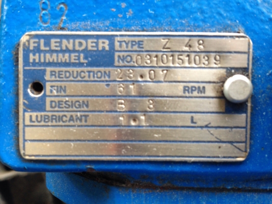 ขายมอเตอร์เกียร์ Flender 2 HP. 380 V อัตราทด 1:23 สภาพสวย วิ่งนิ่ม พร้อมใช้งาน