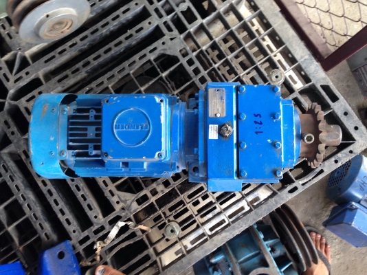 ขายมอเตอร์เกียร์ Flender 2 HP. 380 V อัตราทด 1:23 สภาพสวย วิ่งนิ่ม พร้อมใช้งาน