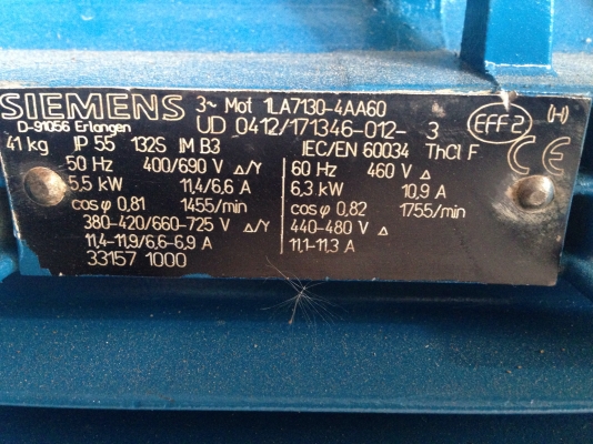 ขายมอเตอร์เกียร์ Siemens หัวเกียร์ Paladrive ขนาด 7.5 HP. 380 V อัตราทด 1:26 สภาพสวยมาก วิ่งนิ่ม พร้อมใช้งาน