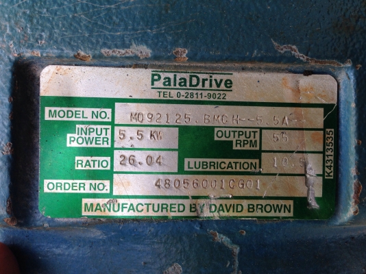 ขายมอเตอร์เกียร์ Siemens หัวเกียร์ Paladrive ขนาด 7.5 HP. 380 V อัตราทด 1:26 สภาพสวยมาก วิ่งนิ่ม พร้อมใช้งาน