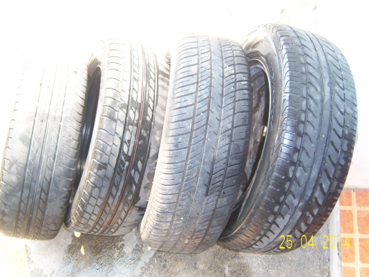 ล้อกะทะขอบ 14 พร้อมยาง 185 65 14  1ชุด