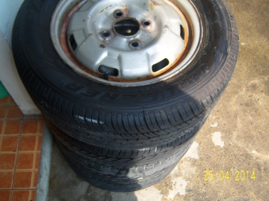 ล้อกะทะขอบ 14 พร้อมยาง 185 65 14  1ชุด