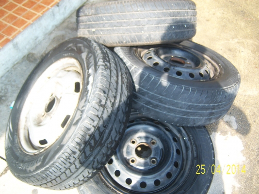 ล้อกะทะขอบ 14 พร้อมยาง 185 65 14  1ชุด