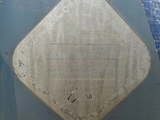 ขายรถแบ็คโฮ ฮิตาชิ EX200-3 เอกสารเล่มทะเบียน เมกกะปั๊ม เครื่องเดิม ช่วงล่างดี