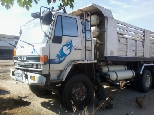 ขายสิบล้อดั้มแม่ลูก ISUZU FXZ 240 TURBOติดก๊าซNGV8ถัง