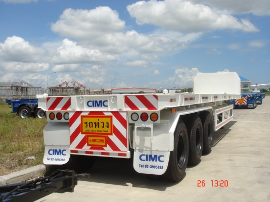 ขายหางใหม่ CIMC พื้นเรียบ 3 เพลา 40 ฟูต 5 คัน รับรถด่วน