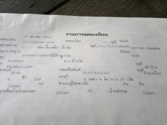 รถฮีโน่ 10 ล้อดั๊ม FM3M  320 แรงม้า  ปี 38 เปลื่ยนเครื่อง P11   ( ขายแม่ลูก )   สนใจติดต่อ 081 - 6079515