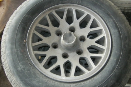 แม็กลายก้างปลา  ขอบ 14 6รู พร้อมยาง ถูกมาก