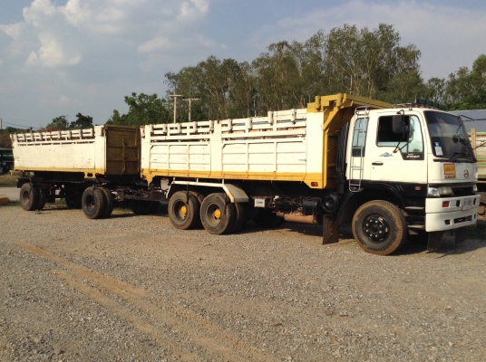 ขายพ่วงแม่ลูกดั้ม FM2P เครื่อง P11C 320 แรงม้า เกียร์ ZF ช่วงล่าง ZM 10 น็อต คัสซีสวยจัด แอร์เย็น  ลูก 2 คาน ทะเบียนพร้อมโอนครับ