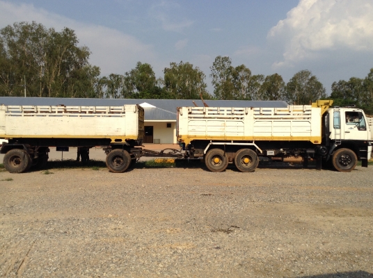 ขายพ่วงแม่ลูกดั้ม FM2P เครื่อง P11C 320 แรงม้า เกียร์ ZF ช่วงล่าง ZM 10 น็อต คัสซีสวยจัด แอร์เย็น  ลูก 2 คาน ทะเบียนพร้อมโอนครับ