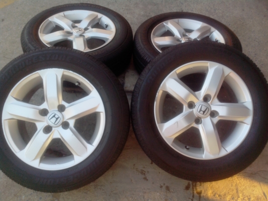 ขายแม็กcity 15/4/100พร้อมยางบริสโตน185-65-15 สัปดา34ปี11สภาพ94\% ขายแม็กcity 15/4/100พร้อมยางบริสโตน185-65-15 สัปดา34ปี11สภาพ94\%