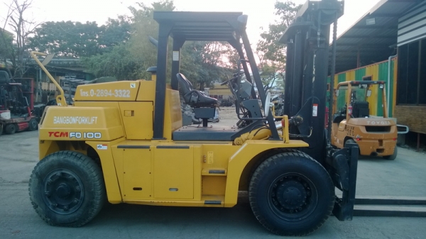 รถยก TCM น้ำหนักยก 10 ตัน รุ่นใหม่ล่าสุด เสาสูง 3 เมตร เครื่องดีเซล แผงงาสไลด์