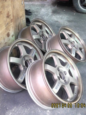 ขายแม็ก.TE37 ขอบเงาก้านยิงทราย เหมือนแท้ 15 กว้าง7 ออพ35 4/100