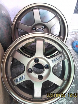 ขายแม็ก.TE37 ขอบเงาก้านยิงทราย เหมือนแท้ 15 กว้าง7 ออพ35 4/100