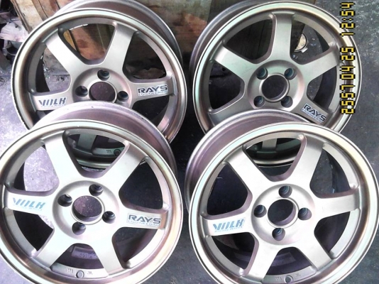 ขายแม็ก.TE37 ขอบเงาก้านยิงทราย เหมือนแท้ 15 กว้าง7 ออพ35 4/100