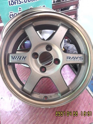 ขายแม็ก.TE37 ขอบเงาก้านยิงทราย เหมือนแท้ 15 กว้าง7 ออพ35 4/100