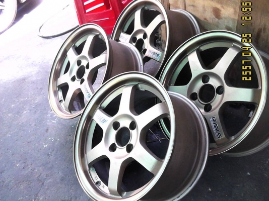 ขายแม็ก.TE37 ขอบเงาก้านยิงทราย เหมือนแท้ 15 กว้าง7 ออพ35 4/100