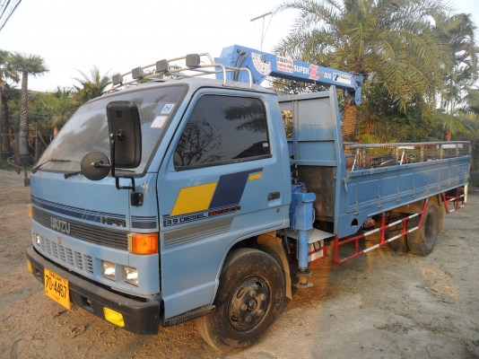 ขายด่วน รถบรรทุก6ล้อกลางติดเครน ISUZU NPR115แรง 4BE1 ซุปเปอร์เสี่ย เครนTADANO SUPER Z 2.5ต้น 3ปลอก2ชัก ท้องวี รุ่นใหม่