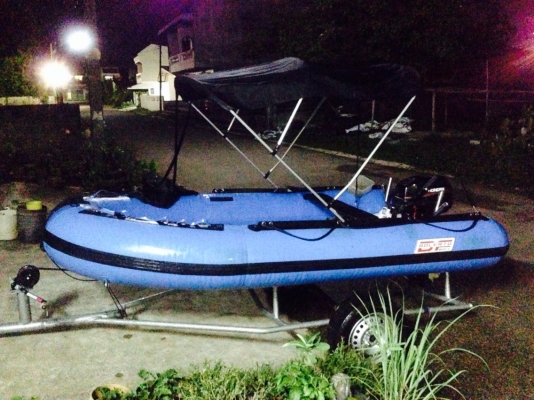 ขายเรือยางท้องไฟเบอ 3.30+เครื่อง15พร้อมเทเลอ