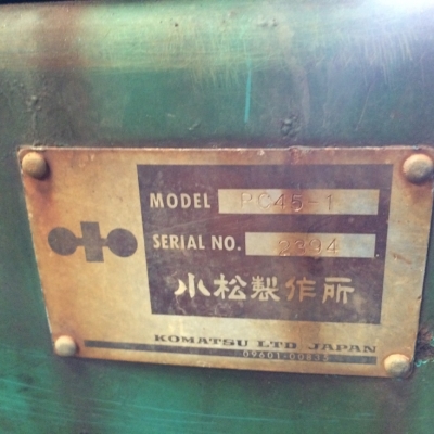 Komatsu PC45-1 นำเข้าจากญี่ปุ่น สภาพสวย ขายไม่แพงครับ