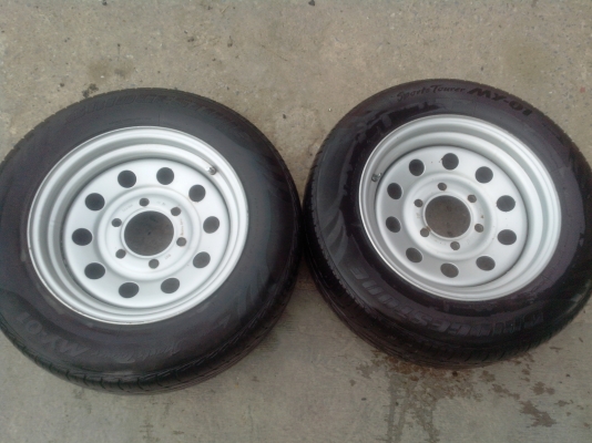 ขายกะทะผ่าขอบ15 6รู139 7" พร้อมยางบิสโตน205-65-15 BEST whfel  SCT