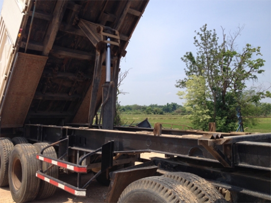 ขายรถพ่วง 22 ล้อ HINO MEGA 320 ยูโร2 แม่ลูกดัมพ์สามมิตร ลูก 3 เพลาแท้ เครื่องเดิม เกียร์เดิม