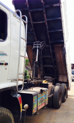 ขายรถพ่วง 22 ล้อ HINO MEGA 320 ยูโร2 แม่ลูกดัมพ์สามมิตร ลูก 3 เพลาแท้ เครื่องเดิม เกียร์เดิม