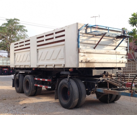 ขายรถพ่วง 22 ล้อ HINO MEGA 320 ยูโร2 แม่ลูกดัมพ์สามมิตร ลูก 3 เพลาแท้ เครื่องเดิม เกียร์เดิม