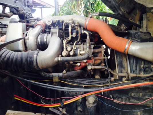 ขายรถพ่วง 22 ล้อ HINO MEGA 320 ยูโร2 แม่ลูกดัมพ์สามมิตร ลูก 3 เพลาแท้ เครื่องเดิม เกียร์เดิม