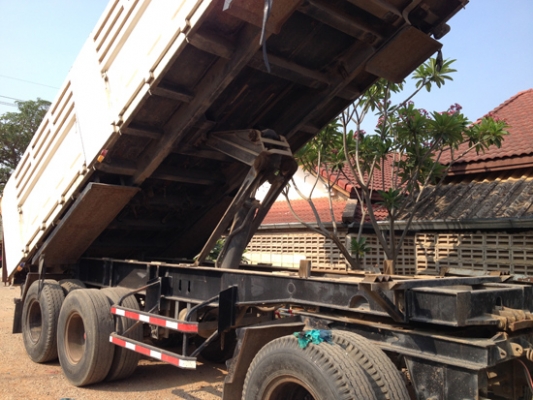 ขายรถพ่วง 22 ล้อ HINO MEGA 320 ยูโร2 แม่ลูกดัมพ์สามมิตร ลูก 3 เพลาแท้ เครื่องเดิม เกียร์เดิม