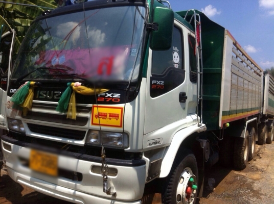 ขายรถพ่วงดัมพ์ Isuzu เครื่อง 240 turbo - FXZ23NFYK ปี 35 ดัพม์แม่ลูก ลูก 3 เพลา