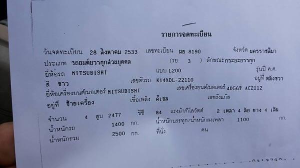 **78,000 บ.ต่อรอง**ขายกระบะตอนเดียว MITSU L200 CYCLONE 2.5ปี33 เครื่องดี แรงดี เกียรืดี ช่วงล่างดีคัสซีสวยเดิมไม่มีผุ กระบะพื้นมีผุนิดหน่อย ภายในเก๋งดี คอนโซลครบ พ.ธรรมดา ล้อแม็ก ยางดี4เส้น สีสันสวย รถเคลียร์สีมา พร้อมใช้งาน เอกสารครบ ราคาต่อรองได้เด้อ พี **78,000 บ.ต่อรอง**ขายกระบะตอนเดียว MITSU L200 CYCLONE 2.5ปี33 เครื่องดี แรงดี เกียรืดี ช่วงล่างดีคัสซีสวยเดิมไม่มีผุ กระบะพื้นมีผุนิดหน่อย ภายในเก๋งดี คอนโซลครบ พ.ธรรมดา ล้อแม็ก ยางดี4เส้น สีสันสวย รถเคลียร์สีมา พร้อมใช้งาน เอกสารครบ ราคาต่อรองได้เด้อ พี