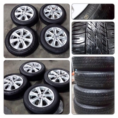 ขายล้อแม็กซ์ป้ายแดง 15 New Honda Jazz + ยางปี13 ราคา 9,900 บ. ถูกที่สุดดดด