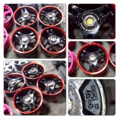 ขายล้อแท้ราคาล้อก็อบ ขอบ15 Advan กางเกงใน Made in Japan ขอบ15 4 รู100 ราคา 7,900 บาท