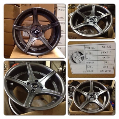 ขายแม็กใหม่100\% ลายSM1537 ขอบ15 กว้าง 8 4 รู100 ราคา 9,500 บาทถูก