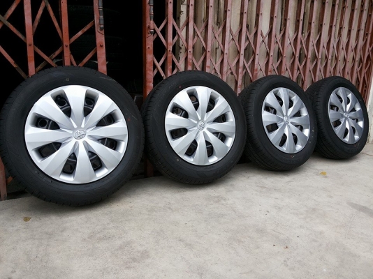 ล้อกะทะพร้อมยาง วีออส ยาริส ขอบ 15 ถอดป้ายแดง