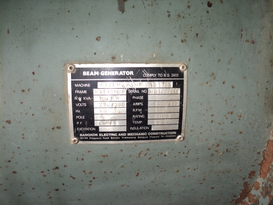 เครื่องให้กำเหนิดไฟฟ้า100kvaของบางกอกเจน