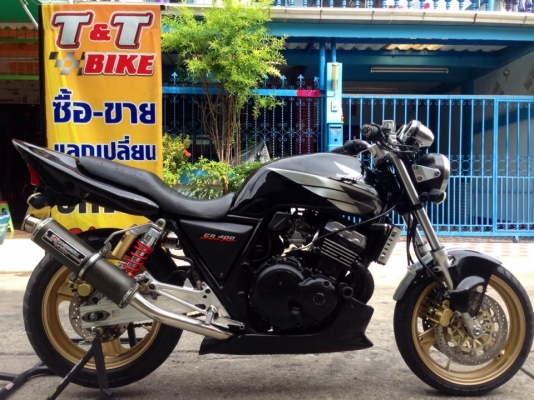 ต้ำพระราม2ขาย HONDA CB400ปี94 สำเนาทะเบียนครบต่อภาษีได้ครับ สภาพดีสีสวย เก็บงานเรียบร้อย ชุดแต่ง BEET คับ ระบบไฟใช้ได้ครบ ไฟเลี่ยวเทค3หน้าหลัง