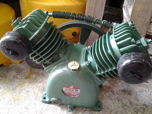 ขาย !  หัวปั้มลม 2 สูบ 2 แรง ยี่ห้อ swan  ลมดี ข้อดี