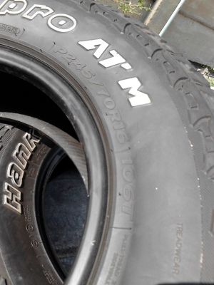 hankook  Dynapro AT M  มี  2 เส้น  โทร.081-427-3941