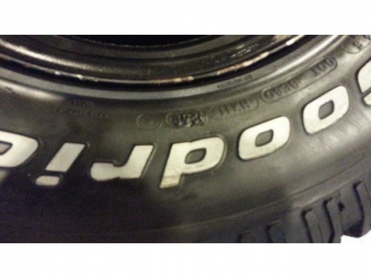 ยาง BF All 265 70 16 พร้อมล้อกระทะเหล็กสีดำ 6รู