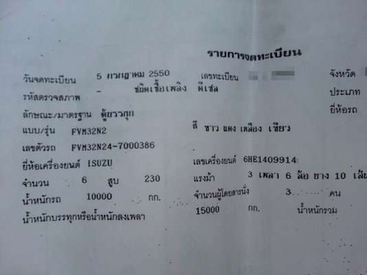 รถอีซูซุ 10 ล้อ ตู้เย็น 230 แรงม้า. ปี 50 สนใจติดต่อ 081 - 6079515 รถอีซูซุ 10 ล้อ ตู้เย็น 230 แรงม้า. ปี 50 สนใจติดต่อ 081 - 6079515