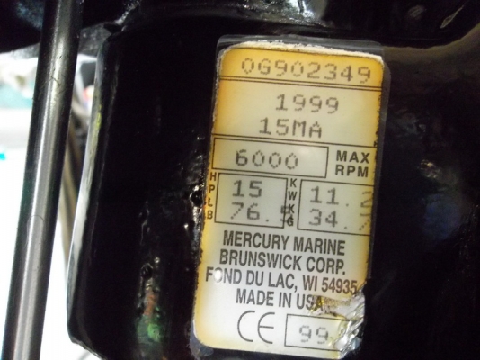 เครื่องเรือ mercury seapro 15 hp หางสั้นสวยๆ