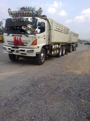 ขายรถสิบล้อ HIno MEGA FM 260 ก๊าชวางเครื่อง K13 330แรงพ่วงแม่ลูก 3คานยัด ดั้มอู่ น พุแค