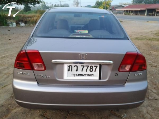 ขาย HONDA CIVIC 1.7 VTi (ABS-AIRBAG) ปี2001 สีเทา เกียร์ออโต้