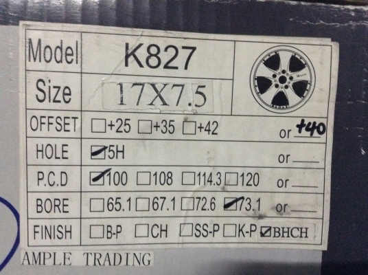 แม็ก valenza ของใหม่ 5 รู 100 ขอบ 17 สี่วง 10900 บาท แม็ก valenza ของใหม่ 5 รู 100 ขอบ 17 สี่วง 10900 บาท