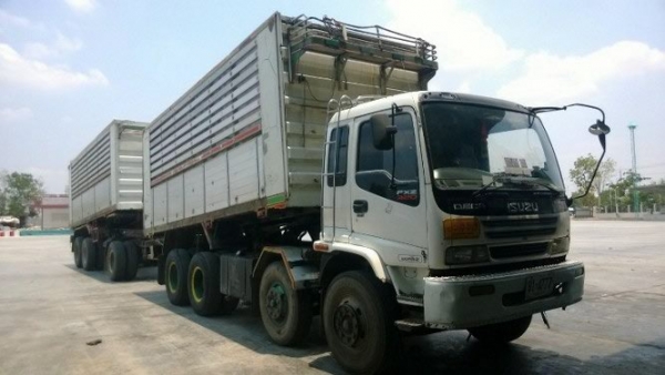 ขายรถบรรทุก 24 ล้อพ่วงแม่-ลูกดัมพ์ ISUZU DECA 320 แรงม้าปี 2548 หางพ่วงดัมพ์ 3 เพลาแท้ กระบะอะลูมิเนียมคอกเกษตรสูง 2.20 เมตร ราคา 2480000